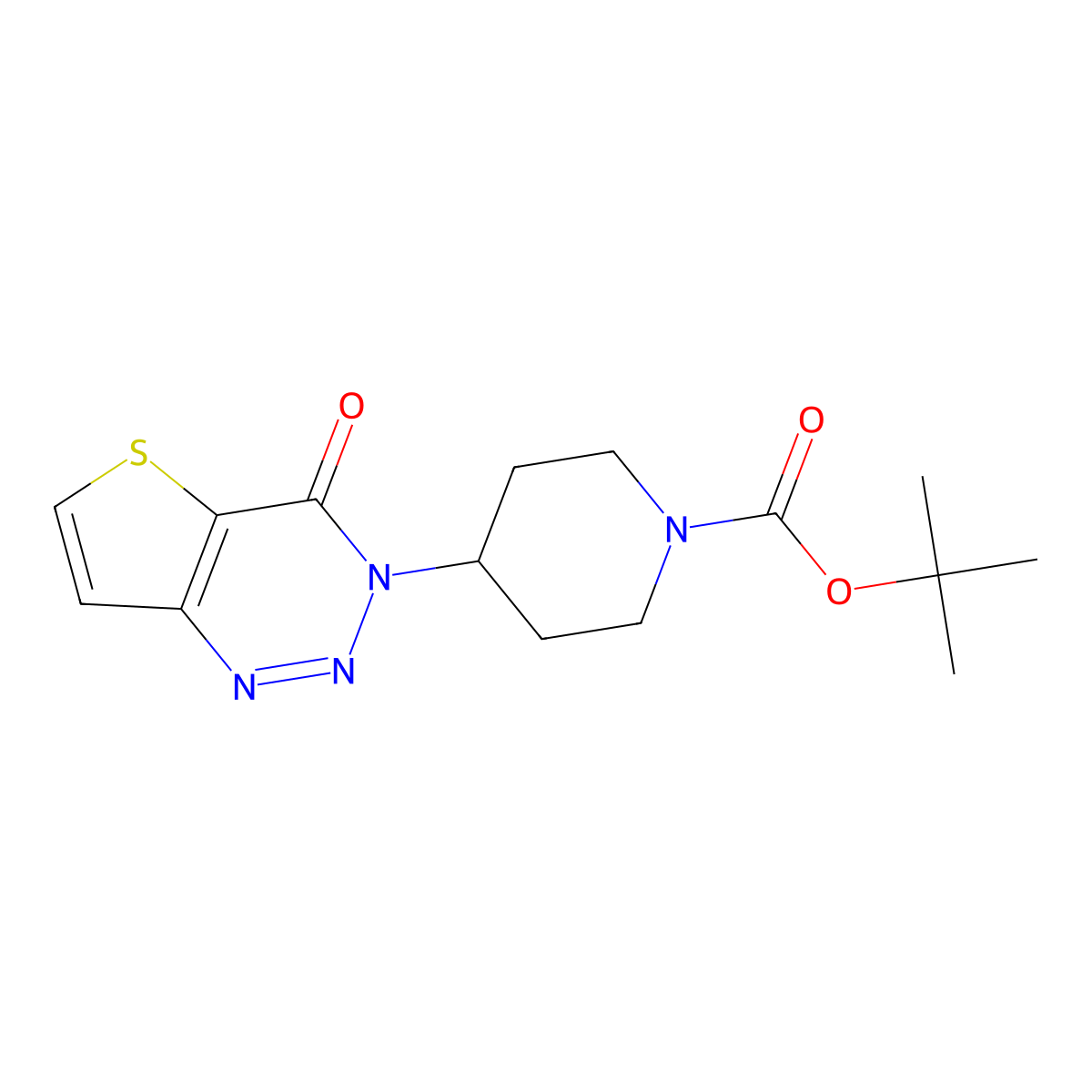 tert-butyl 4-(4-oxothieno[3,2-d][1,2,3]triazin-3(4H)-yl)piperidine-1-carboxylate molecular structure, CAS 2034367-49-0