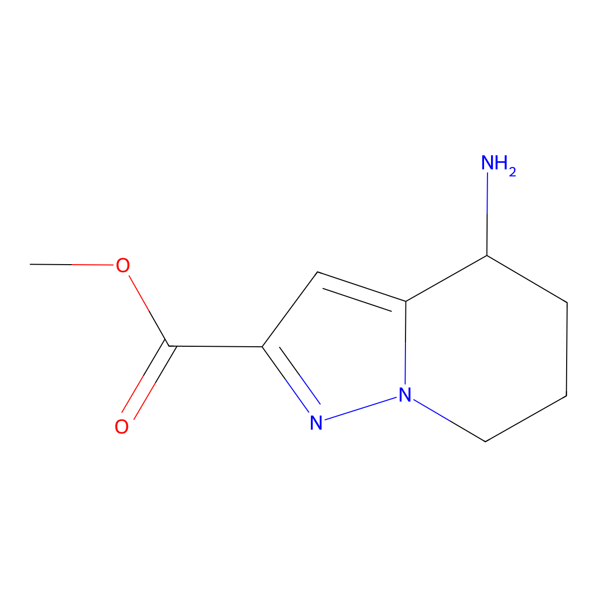 Methyl 4-amino-4H,5H,6H,7H-pyrazolo[1,5-a]pyridine-2-carboxylate molecular structure, CAS 2034367-53-6