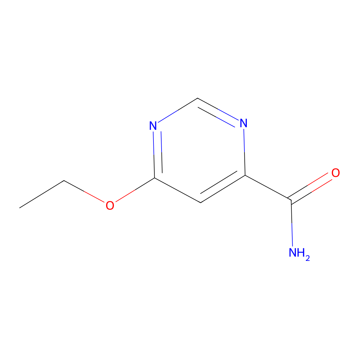 6-Ethoxypyrimidine-4-carboxamide molecular structure, CAS 2034367-80-9