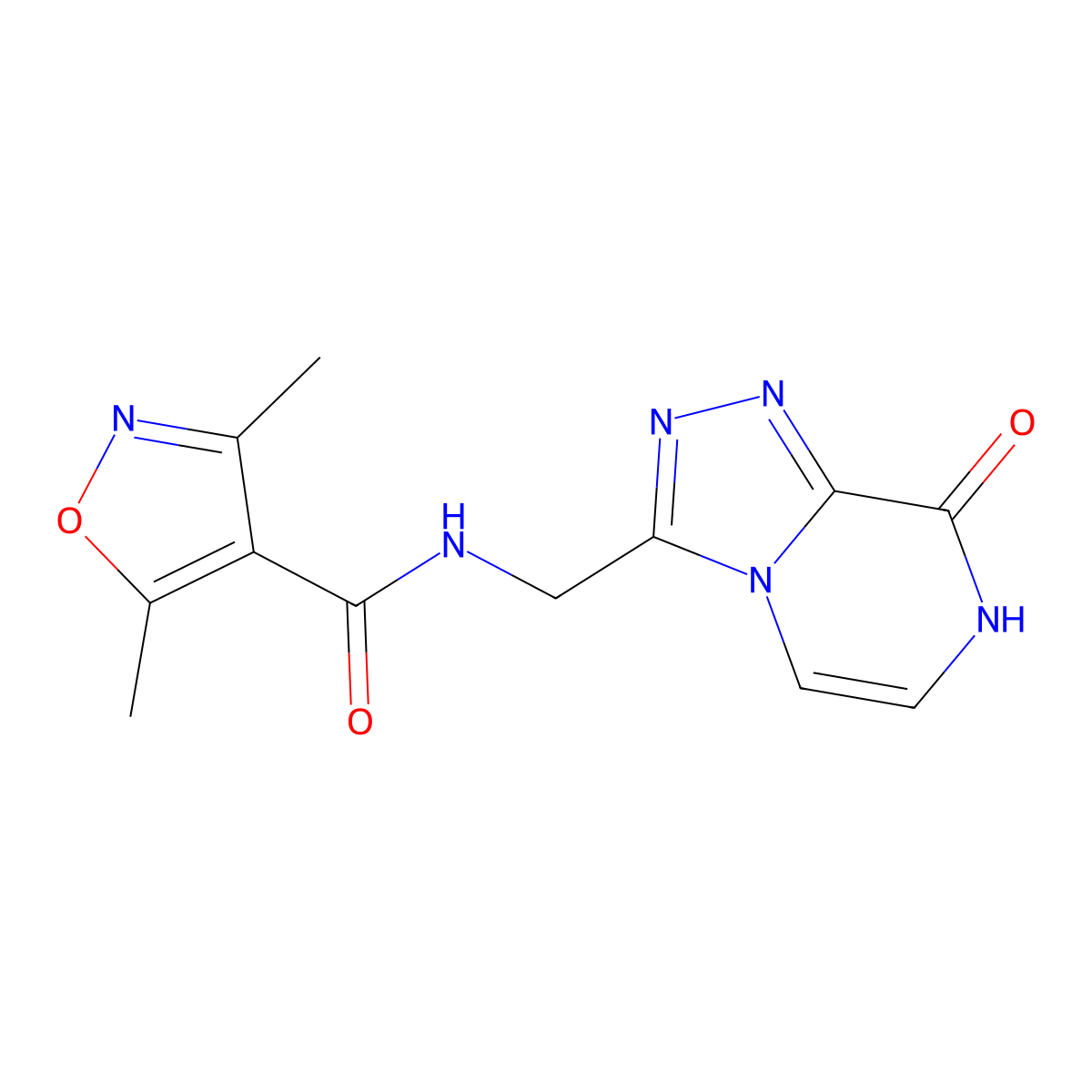 N-((8-hydroxy-[1,2,4]triazolo[4,3-a]pyrazin-3-yl)methyl)-3,5-dimethylisoxazole-4-carboxamide molecular structure, CAS 2034367-82-1