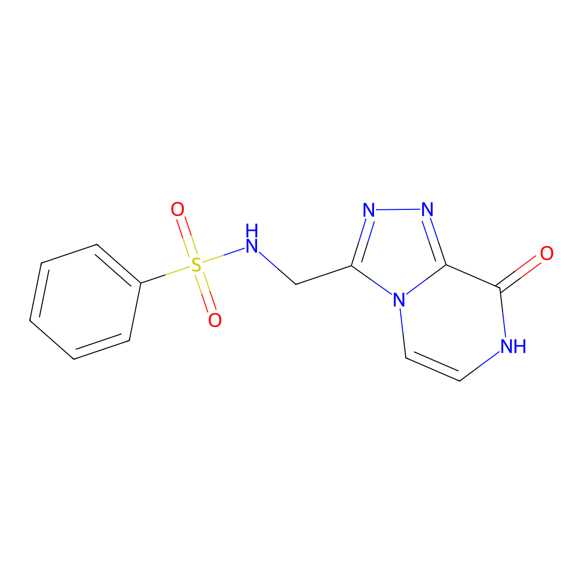 N-({8-hydroxy-[1,2,4]triazolo[4,3-a]pyrazin-3-yl}methyl)benzenesulfonamide molecular structure, CAS 2034367-94-5