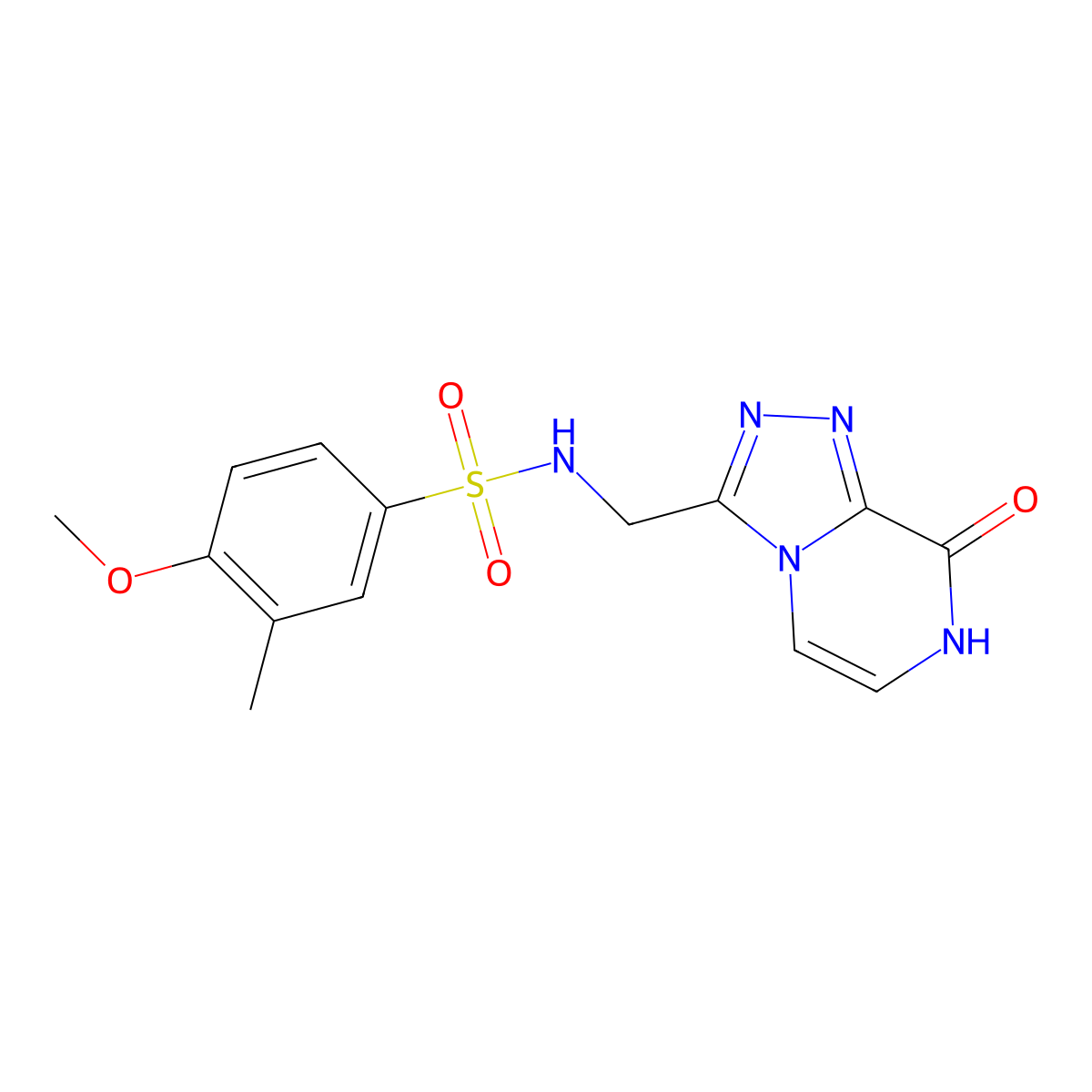 N-((8-hydroxy-[1,2,4]triazolo[4,3-a]pyrazin-3-yl)methyl)-4-methoxy-3-methylbenzenesulfonamide molecular structure, CAS 2034368-01-7