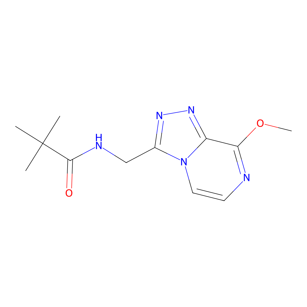 N-((8-methoxy-[1,2,4]triazolo[4,3-a]pyrazin-3-yl)methyl)pivalamide molecular structure, CAS 2034368-11-9