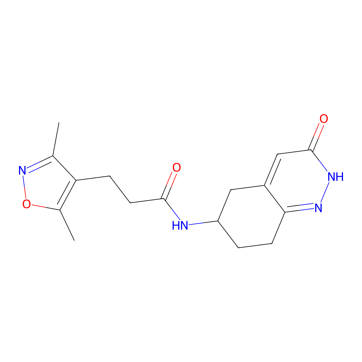 3-(3,5-dimethylisoxazol-4-yl)-N-(3-oxo-2,3,5,6,7,8-hexahydrocinnolin-6-yl)propanamide molecular structure, CAS 2034368-60-8