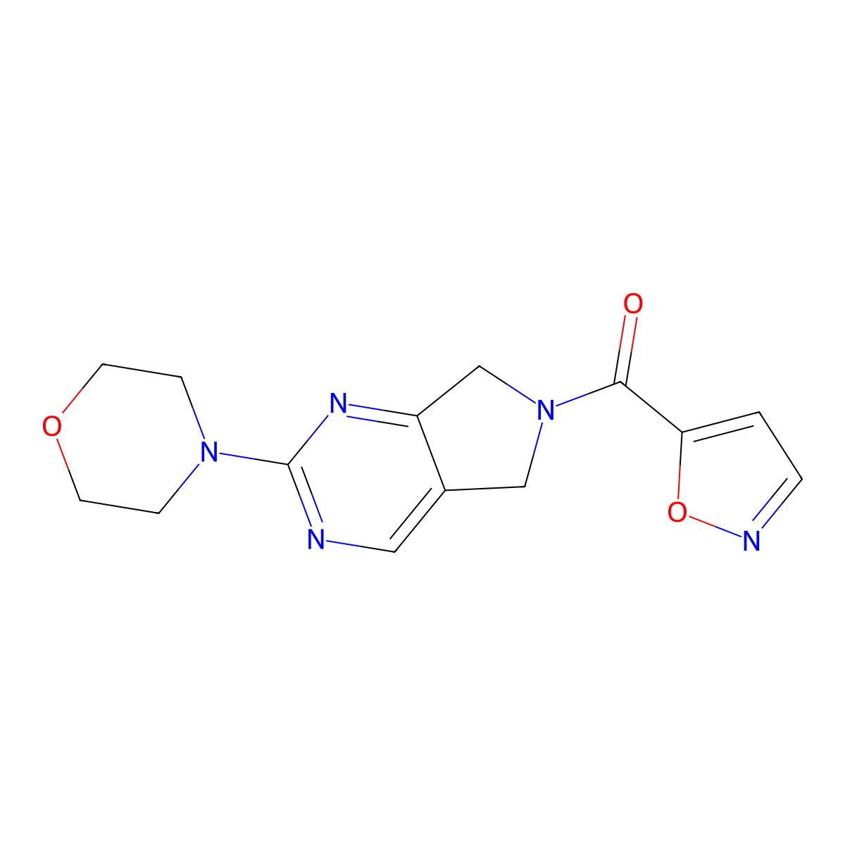 isoxazol-5-yl(2-morpholino-5H-pyrrolo[3,4-d]pyrimidin-6(7H)-yl)methanone molecular structure, CAS 2034368-77-7