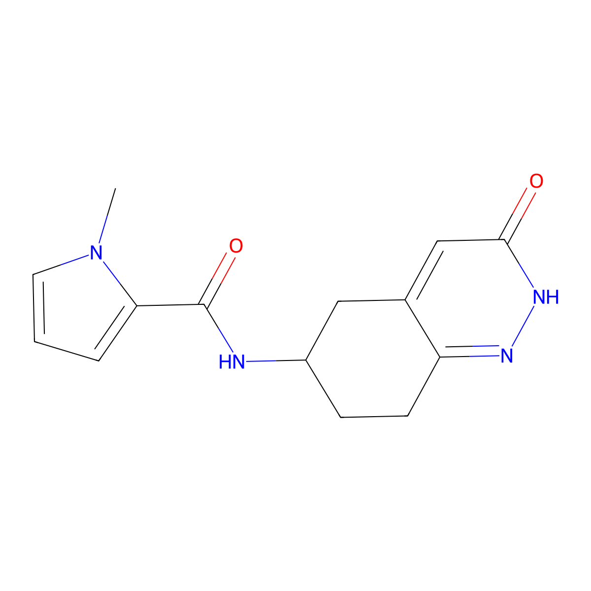 1-methyl-N-(3-oxo-2,3,5,6,7,8-hexahydrocinnolin-6-yl)-1H-pyrrole-2-carboxamide molecular structure, CAS 2034369-11-2