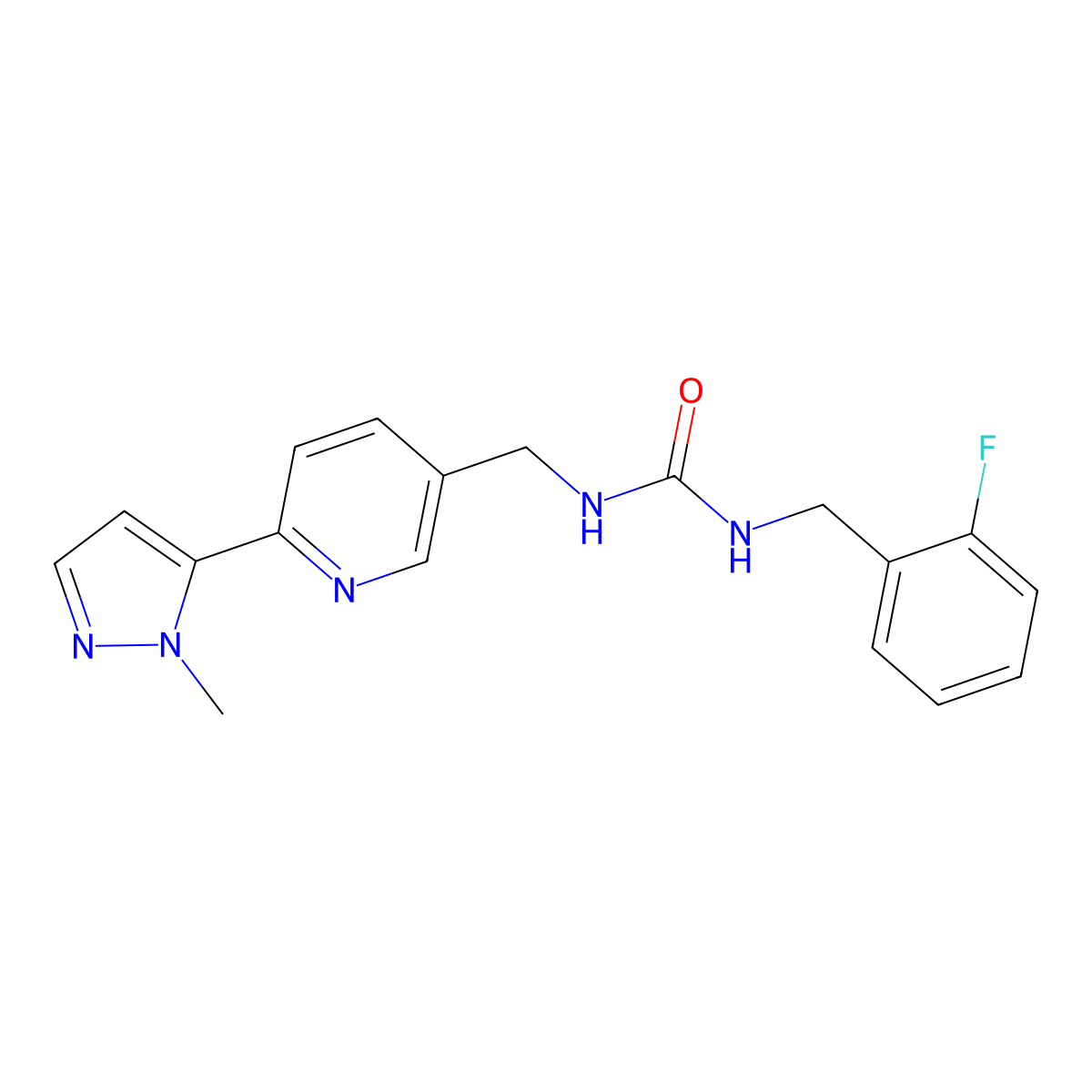 1-(2-fluorobenzyl)-3-((6-(1-methyl-1H-pyrazol-5-yl)pyridin-3-yl)methyl)urea molecular structure, CAS 2034369-36-1