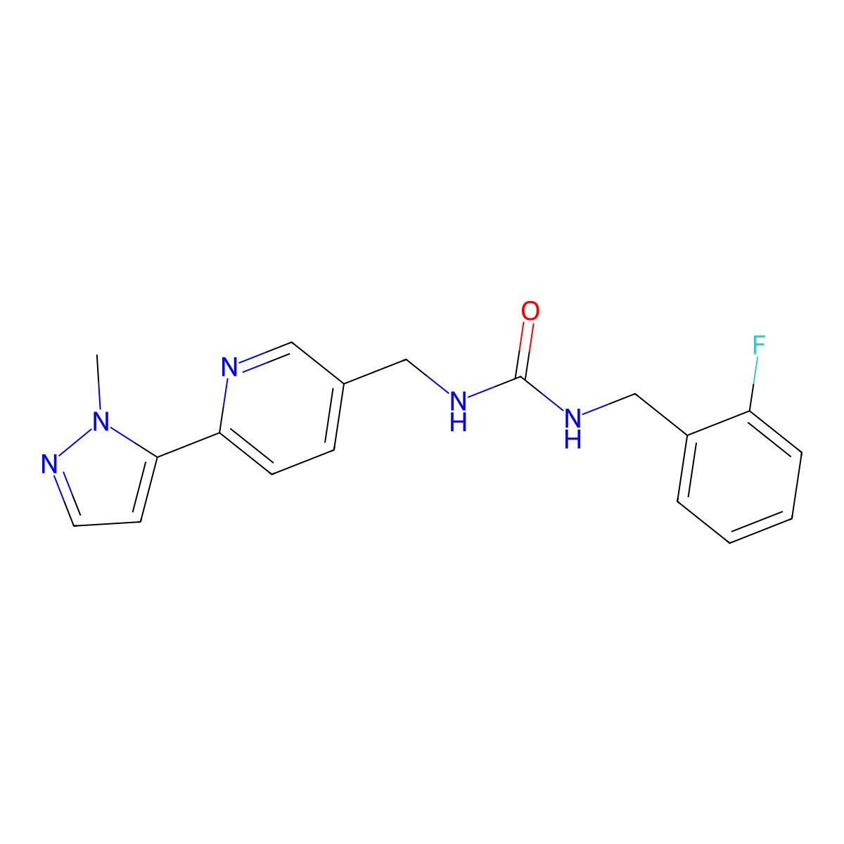 1-(2-fluorobenzyl)-3-((6-(1-methyl-1H-pyrazol-5-yl)pyridin-3-yl)methyl)urea molecular structure, CAS 2034369-36-1