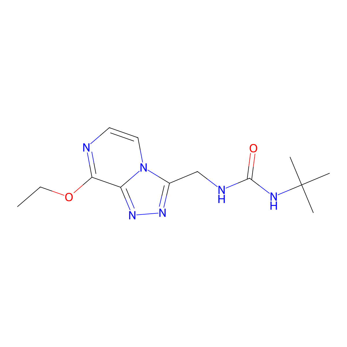 1-(Tert-butyl)-3-((8-ethoxy-[1,2,4]triazolo[4,3-a]pyrazin-3-yl)methyl)urea molecular structure, CAS 2034369-49-6