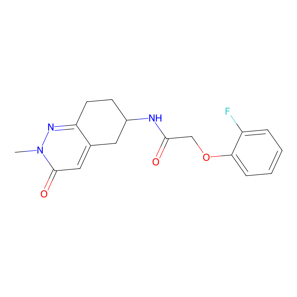 2-(2-fluorophenoxy)-N-(2-methyl-3-oxo-2,3,5,6,7,8-hexahydrocinnolin-6-yl)acetamide molecular structure, CAS 2034369-54-3