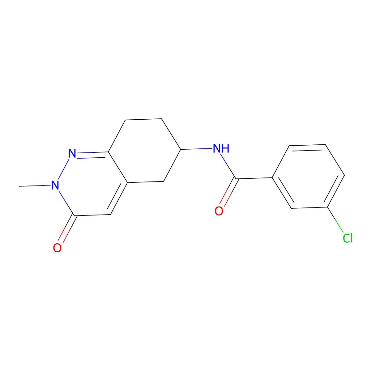3-chloro-N-(2-methyl-3-oxo-2,3,5,6,7,8-hexahydrocinnolin-6-yl)benzamide molecular structure, CAS 2034369-73-6
