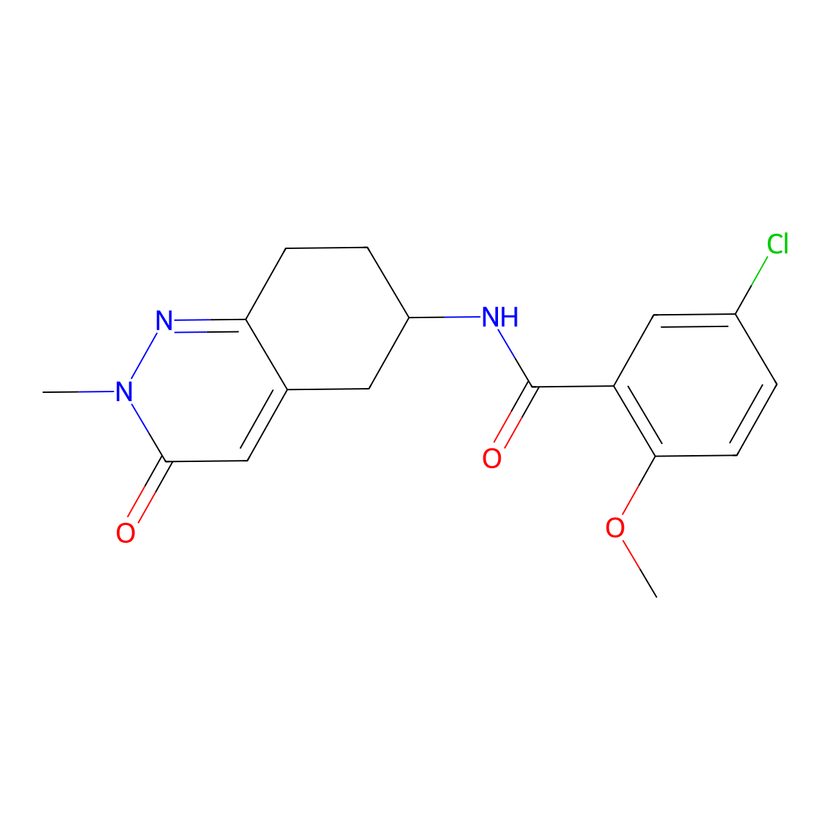 5-chloro-2-methoxy-N-(2-methyl-3-oxo-2,3,5,6,7,8-hexahydrocinnolin-6-yl)benzamide molecular structure, CAS 2034369-99-6