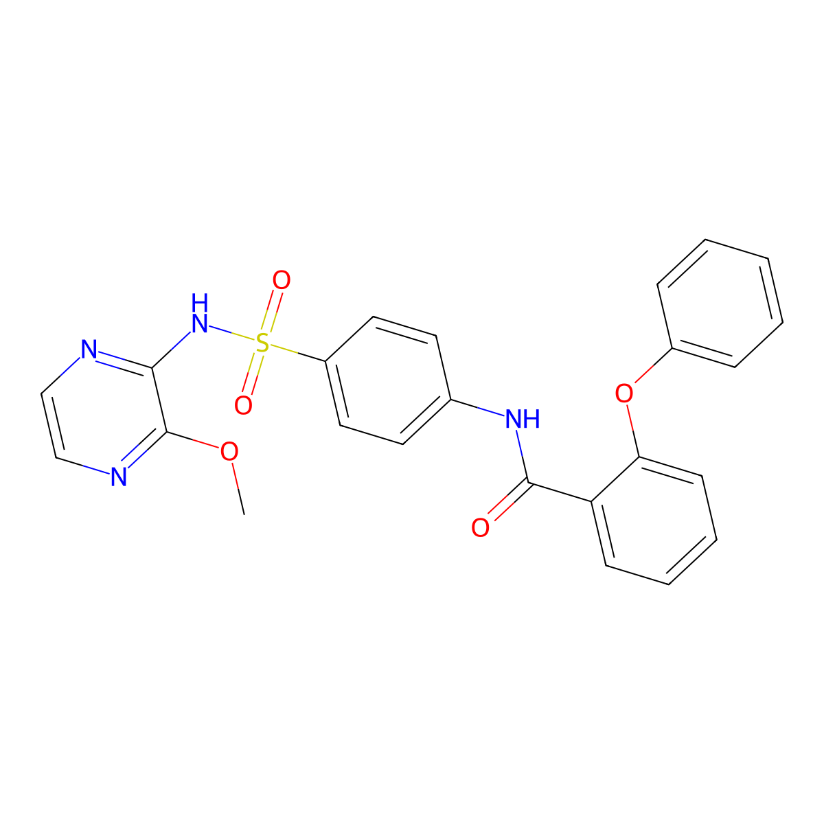 N-(4-(N-(3-methoxypyrazin-2-yl)sulfamoyl)phenyl)-2-phenoxybenzamide molecular structure, CAS 2034370-53-9
