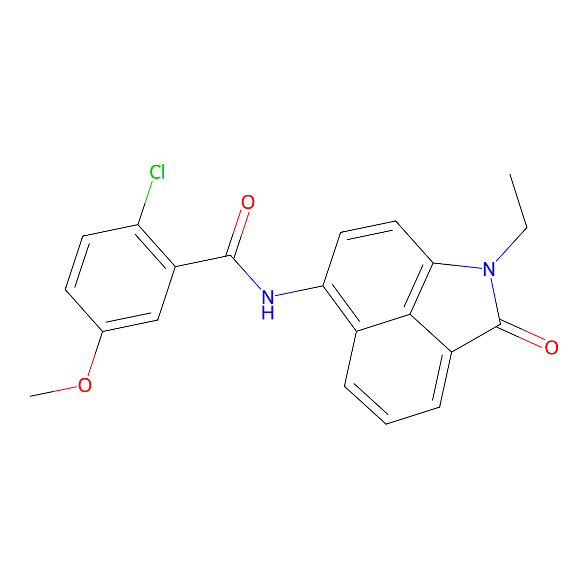 2-chloro-N-(1-ethyl-2-oxo-1,2-dihydrobenzo[cd]indol-6-yl)-5-methoxybenzamide molecular structure, CAS 2034370-58-4