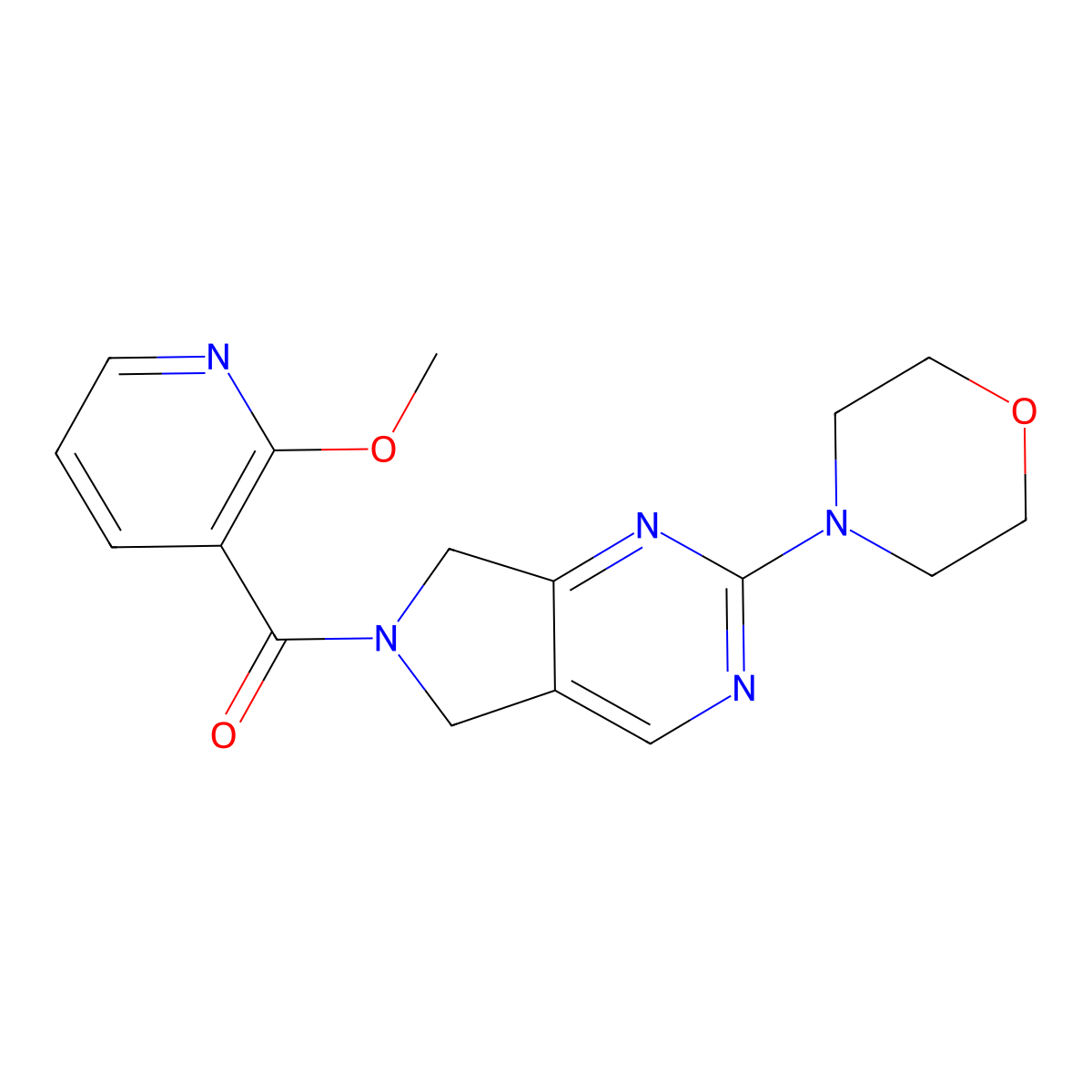 (2-methoxypyridin-3-yl)(2-morpholino-5H-pyrrolo[3,4-d]pyrimidin-6(7H)-yl)methanone molecular structure, CAS 2034370-63-1