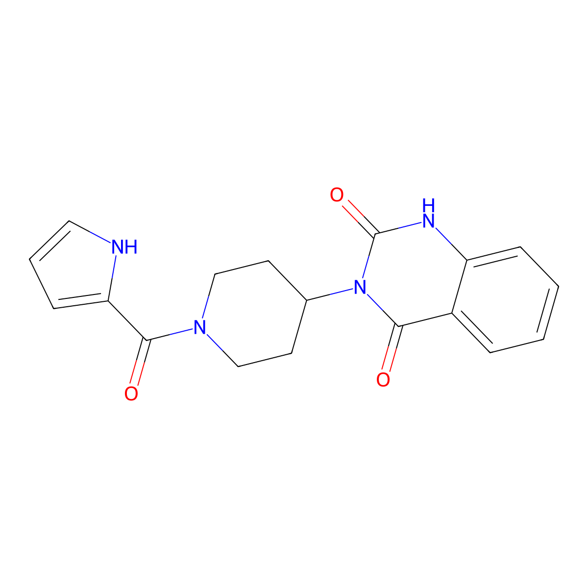 3-(1-(1H-pyrrole-2-carbonyl)piperidin-4-yl)quinazoline-2,4(1H,3H)-dione molecular structure, CAS 2034370-75-5