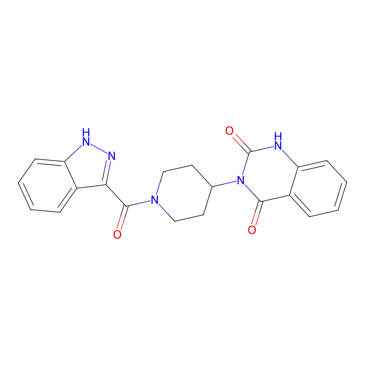 3-(1-(1H-indazole-3-carbonyl)piperidin-4-yl)quinazoline-2,4(1H,3H)-dione molecular structure, CAS 2034370-82-4