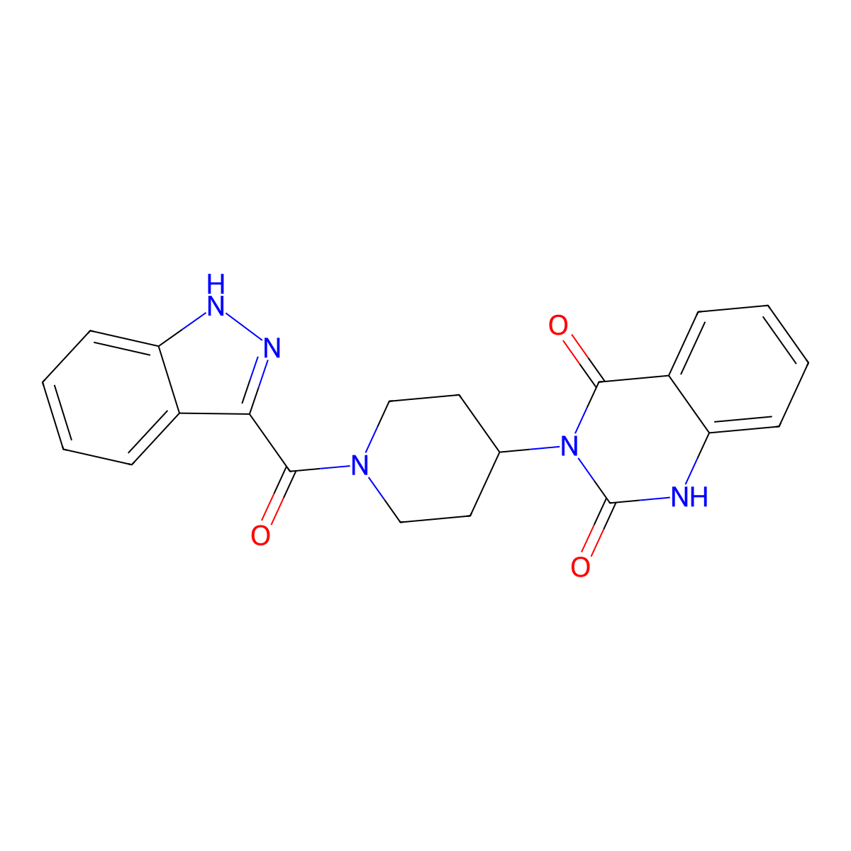 3-(1-(1H-indazole-3-carbonyl)piperidin-4-yl)quinazoline-2,4(1H,3H)-dione molecular structure, CAS 2034370-82-4