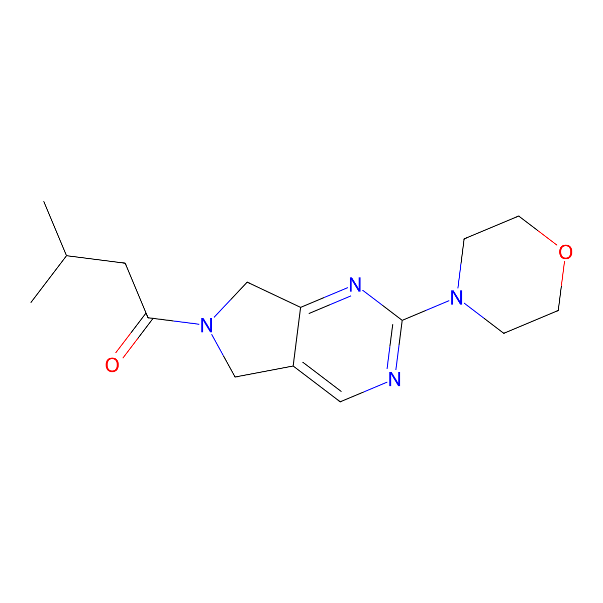 3-methyl-1-(2-morpholino-5H-pyrrolo[3,4-d]pyrimidin-6(7H)-yl)butan-1-one molecular structure, CAS 2034370-83-5