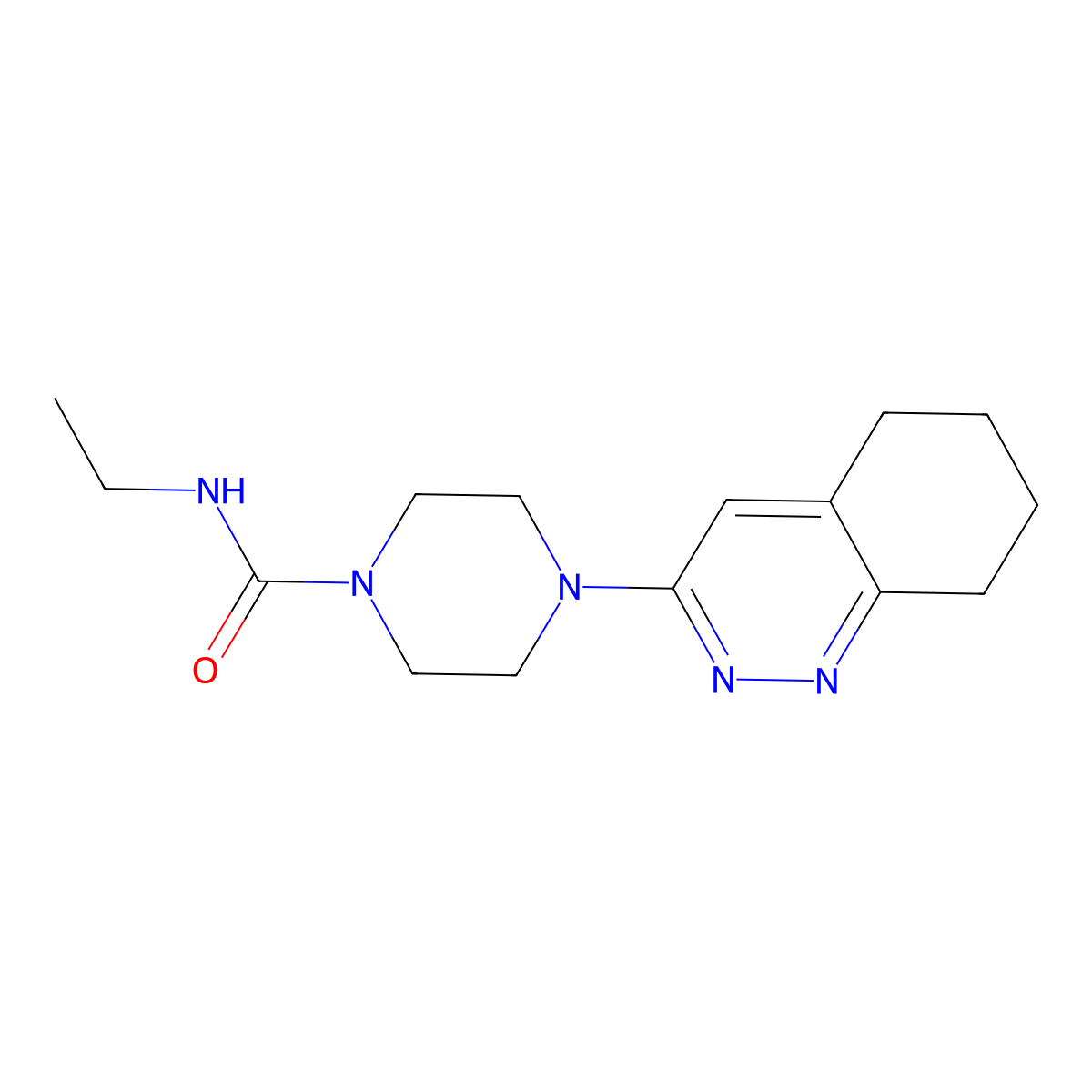 N-ethyl-4-(5,6,7,8-tetrahydrocinnolin-3-yl)piperazine-1-carboxamide molecular structure, CAS 2034370-85-7