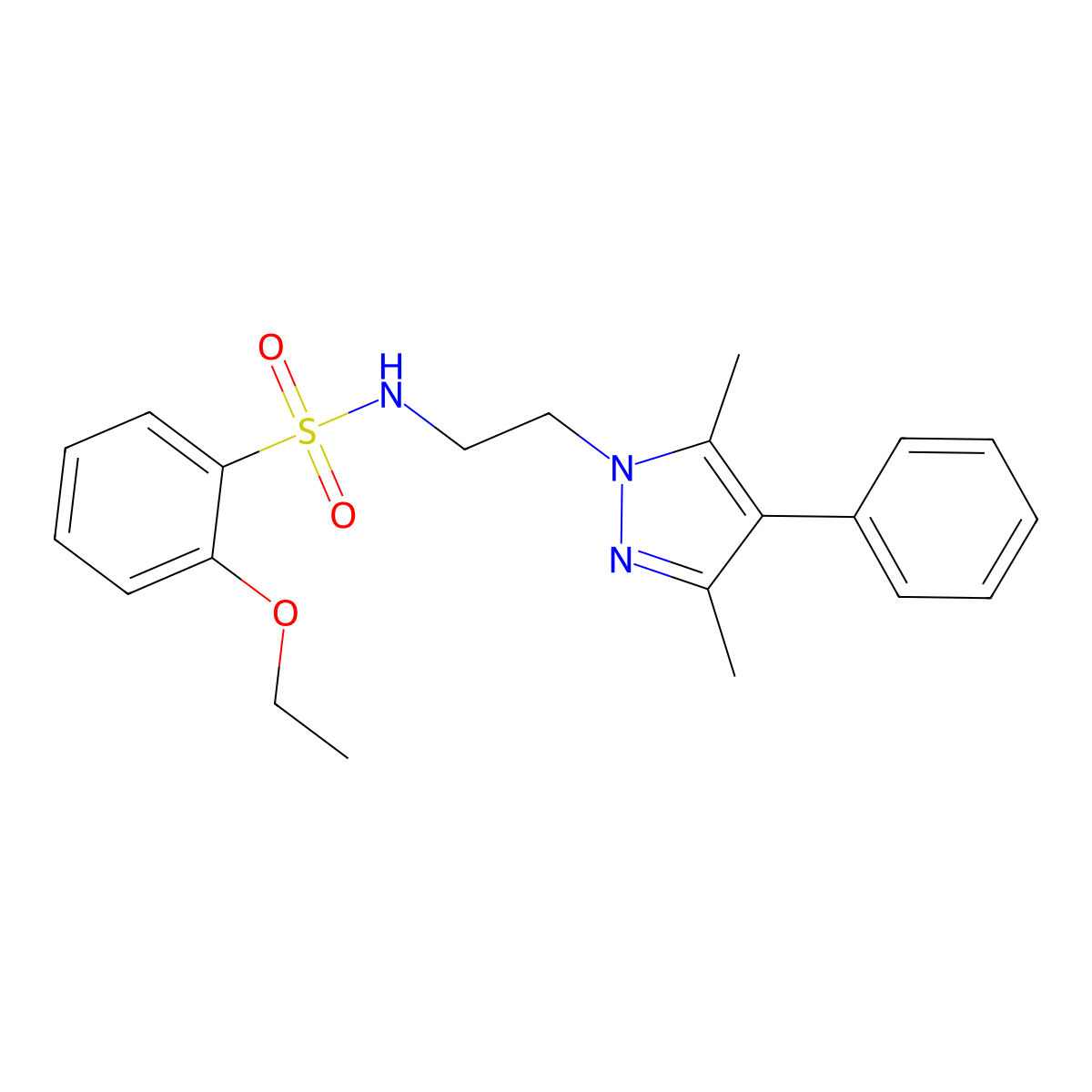 N-(2-(3,5-dimethyl-4-phenyl-1H-pyrazol-1-yl)ethyl)-2-ethoxybenzenesulfonamide molecular structure, CAS 2034370-99-3