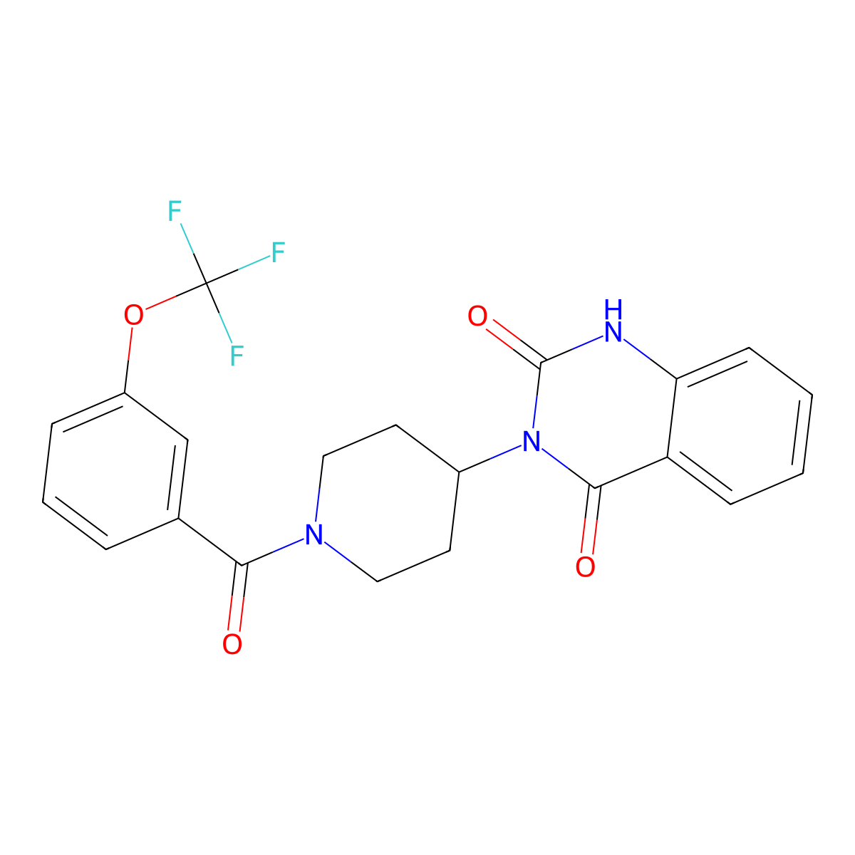 3-(1-(3-(trifluoromethoxy)benzoyl)piperidin-4-yl)quinazoline-2,4(1H,3H)-dione molecular structure, CAS 2034371-02-1