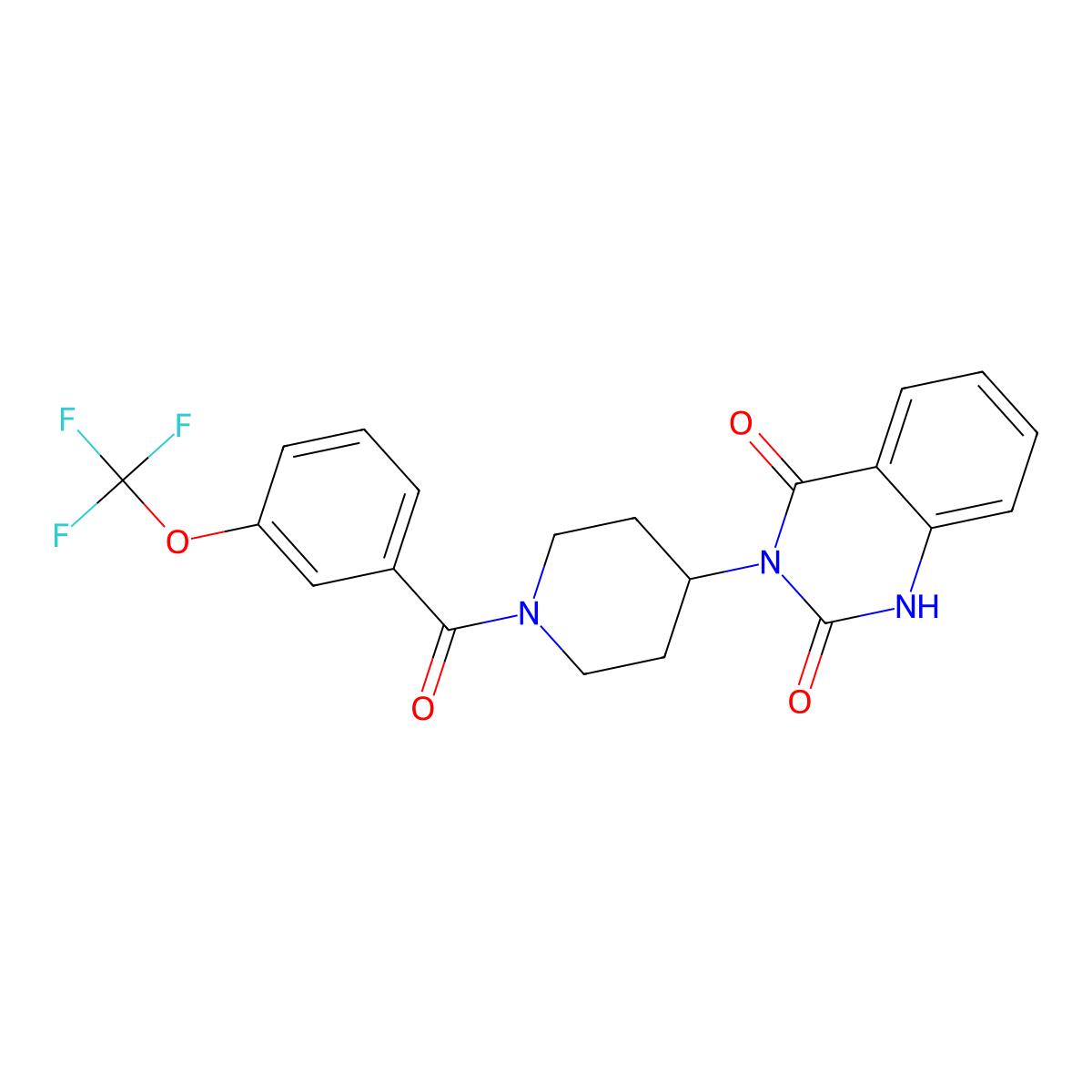 3-(1-(3-(trifluoromethoxy)benzoyl)piperidin-4-yl)quinazoline-2,4(1H,3H)-dione molecular structure, CAS 2034371-02-1