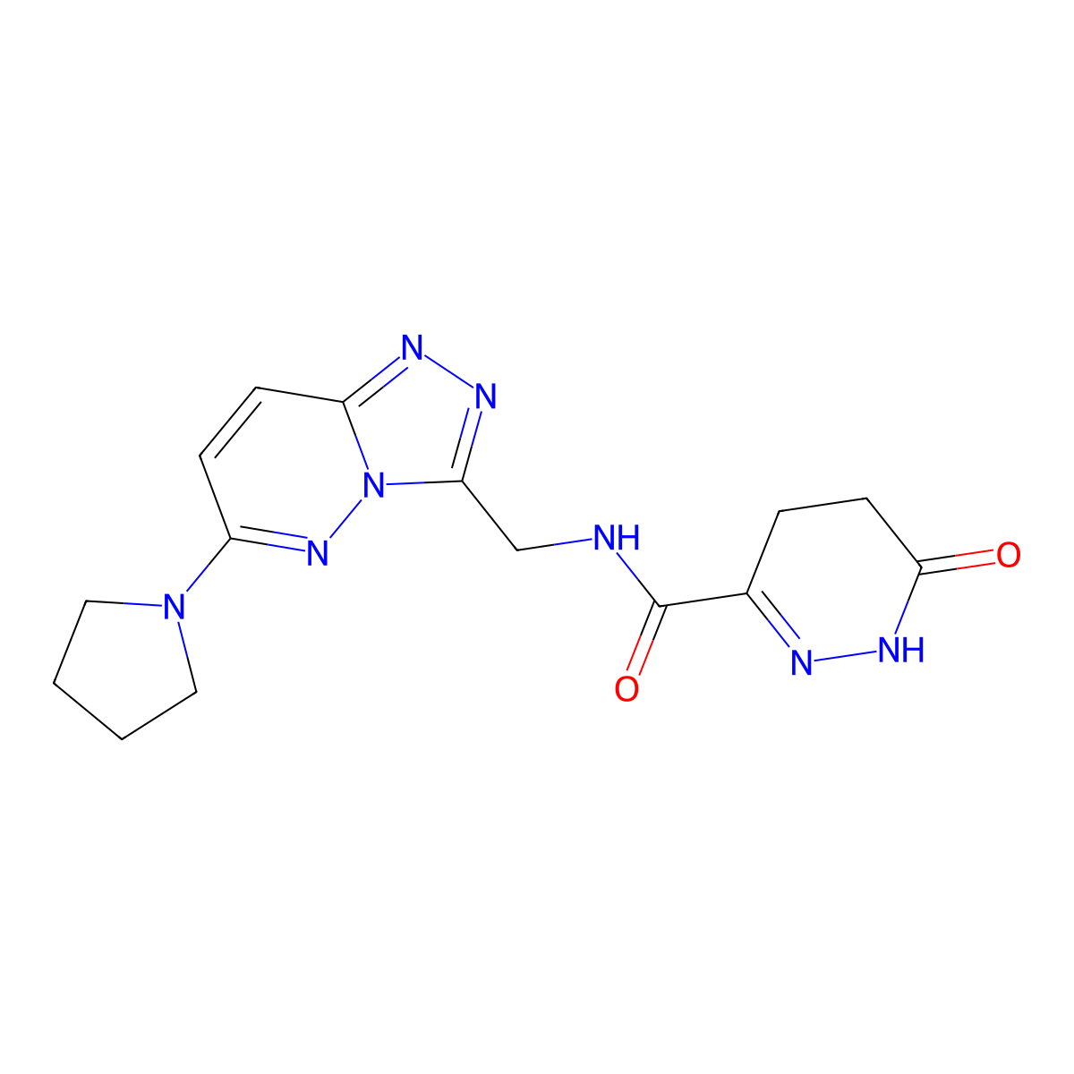 6-oxo-N-{[6-(pyrrolidin-1-yl)-[1,2,4]triazolo[4,3-b]pyridazin-3-yl]methyl}-1,4,5,6-tetrahydropyridazine-3-carboxamide molecular structure, CAS 2034371-04-3