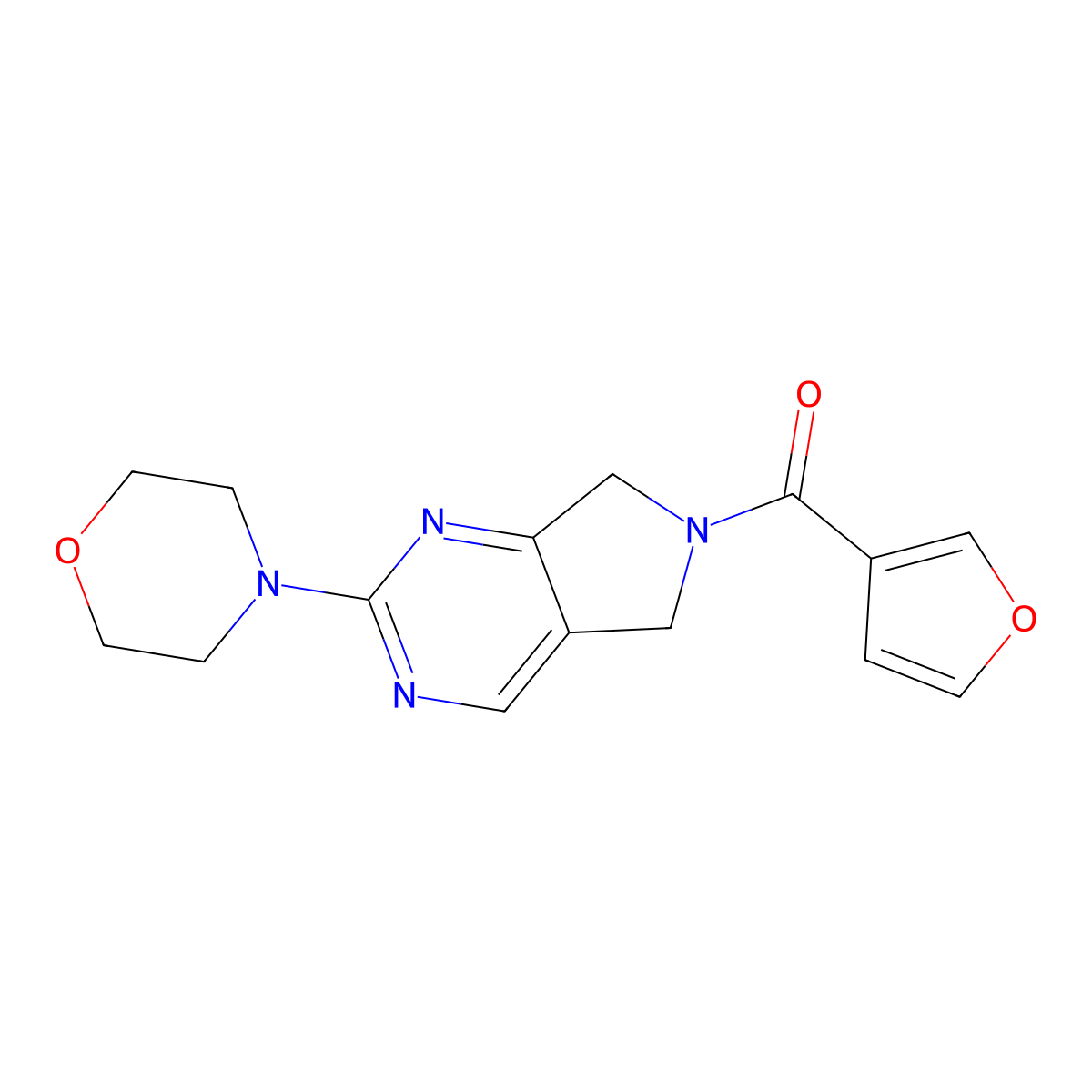 furan-3-yl(2-morpholino-5H-pyrrolo[3,4-d]pyrimidin-6(7H)-yl)methanone molecular structure, CAS 2034371-25-8