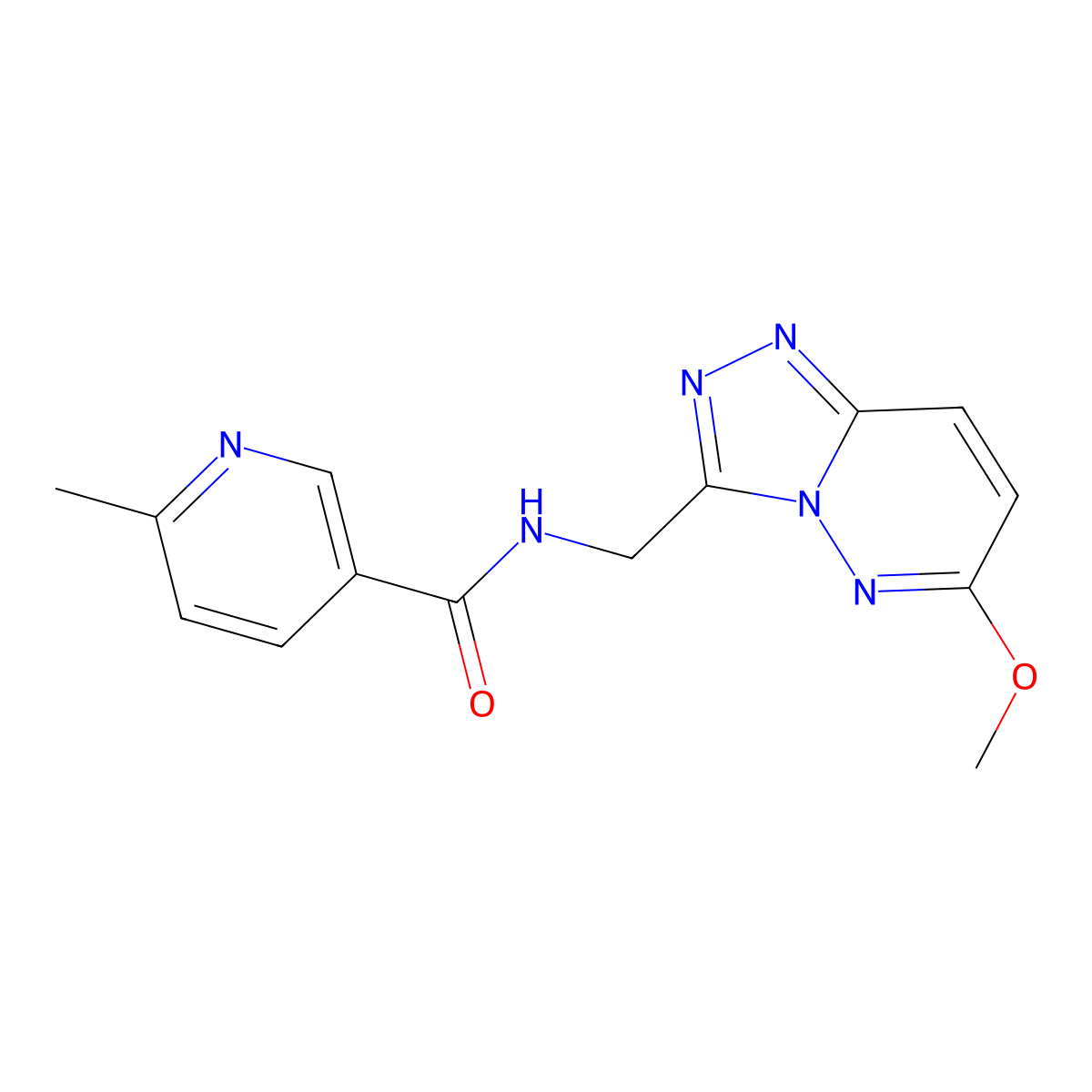 N-((6-methoxy-[1,2,4]triazolo[4,3-b]pyridazin-3-yl)methyl)-6-methylnicotinamide molecular structure, CAS 2034371-54-3