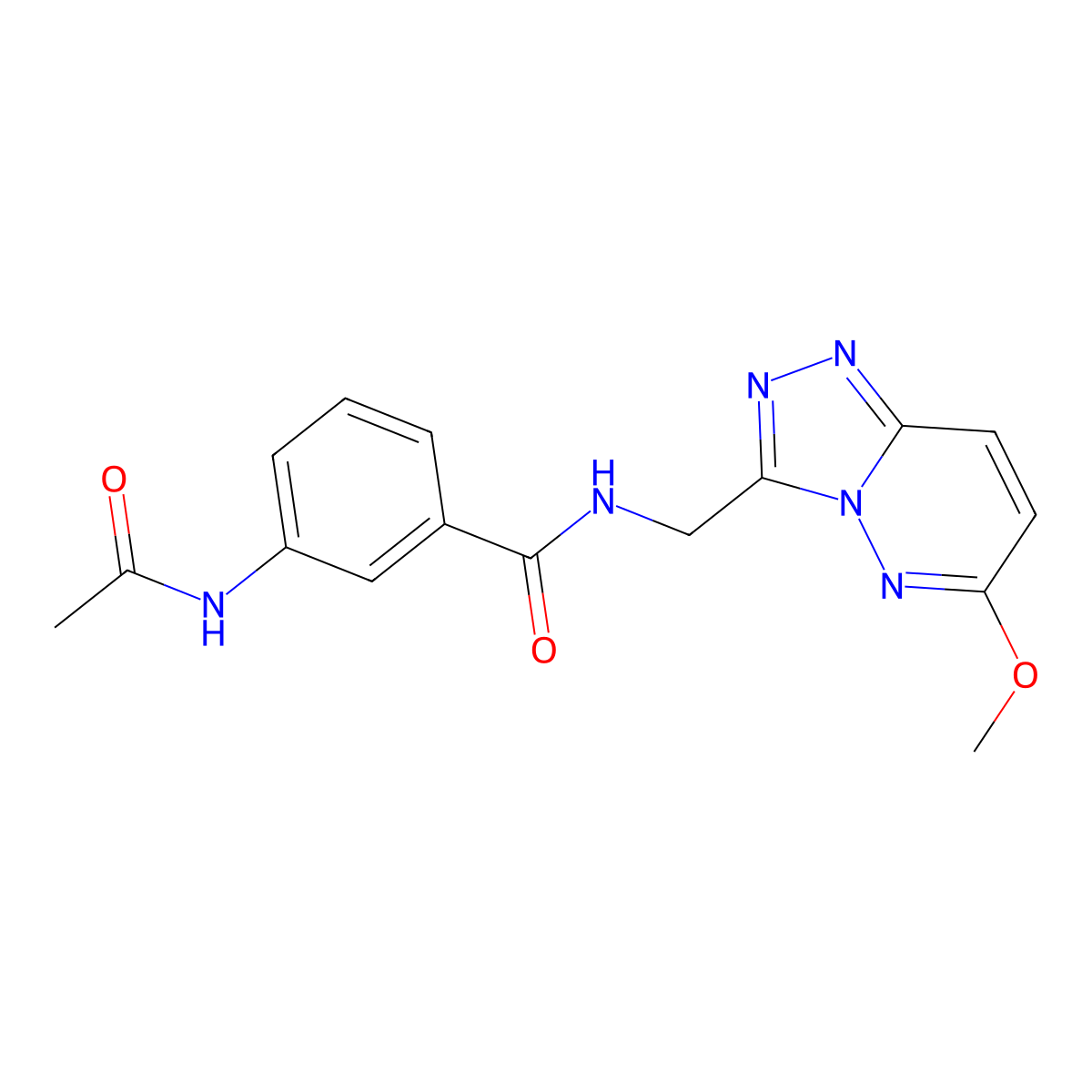 3-acetamido-N-({6-methoxy-[1,2,4]triazolo[4,3-b]pyridazin-3-yl}methyl)benzamide molecular structure, CAS 2034371-71-4