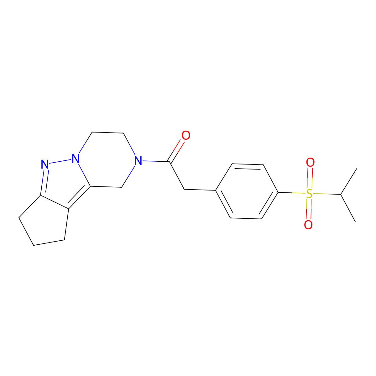 2-[4-(Propane-2-sulfonyl)phenyl]-1-{7,8,11-triazatricyclo[6.4.0.0^{2,6}]dodeca-1,6-dien-11-yl}ethan-1-one molecular structure, CAS 2034371-92-9