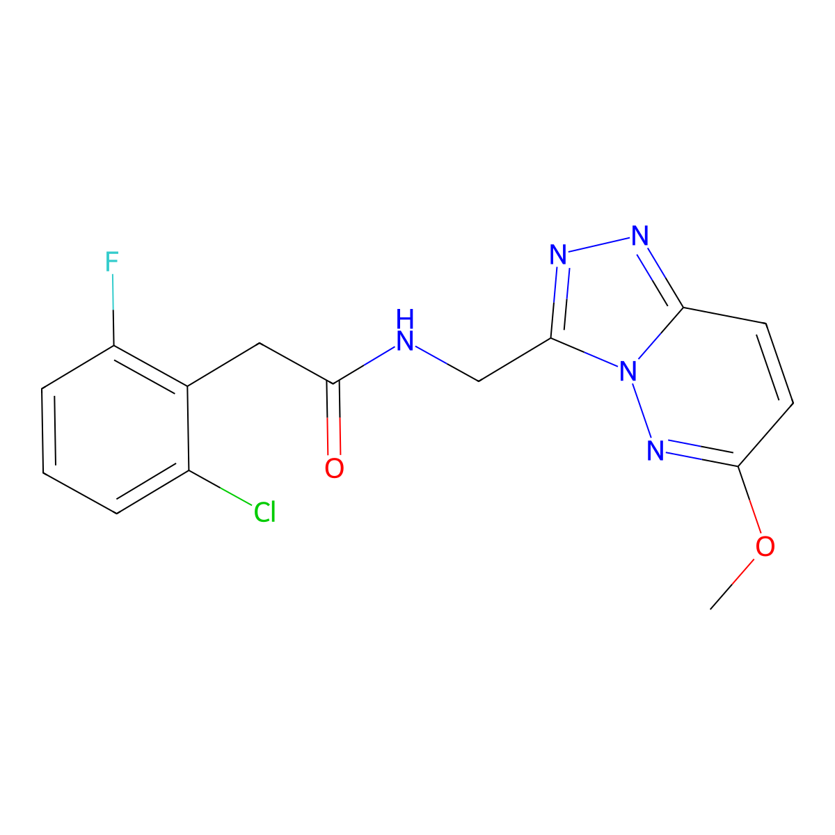2-(2-chloro-6-fluorophenyl)-N-((6-methoxy-[1,2,4]triazolo[4,3-b]pyridazin-3-yl)methyl)acetamide molecular structure, CAS 2034371-96-3