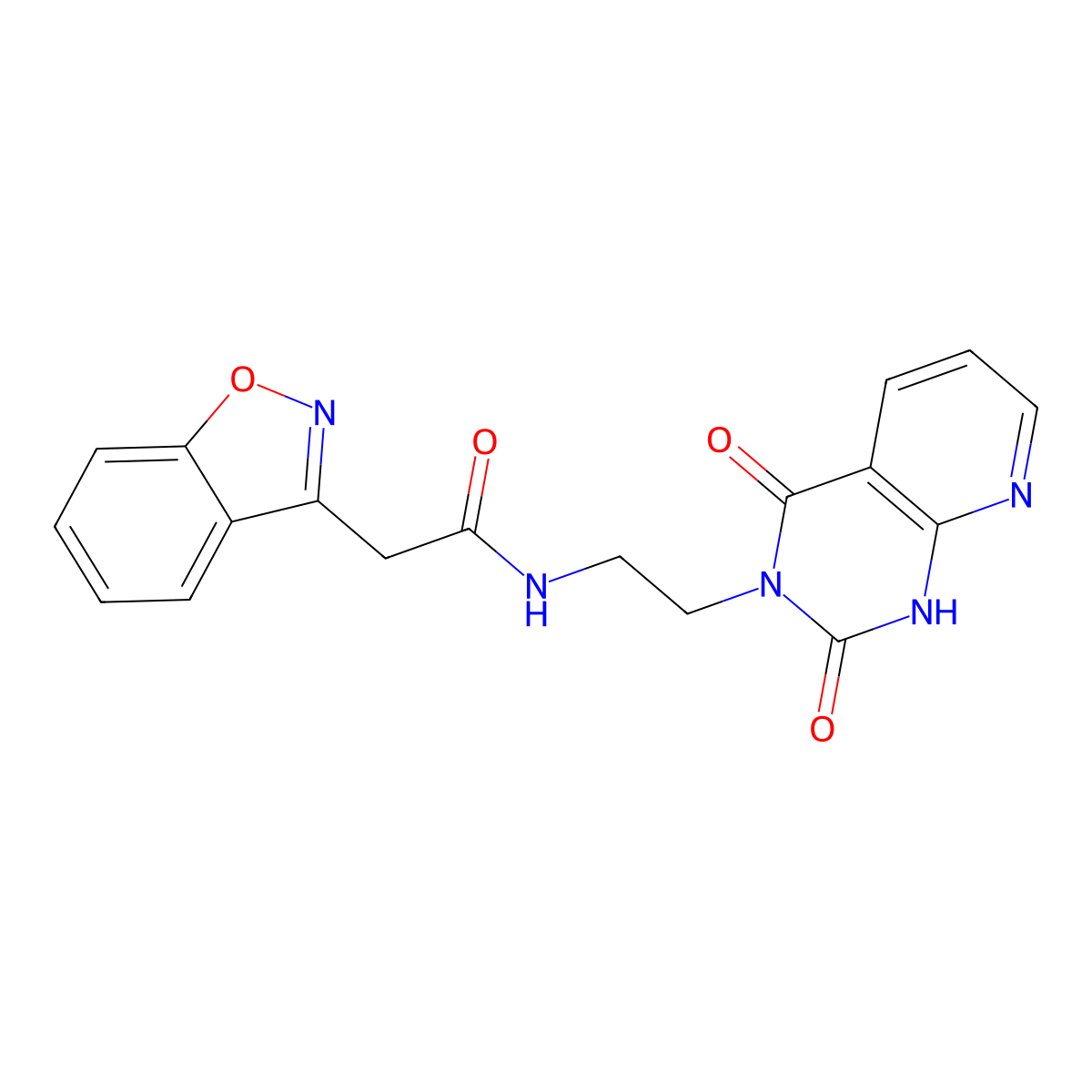 2-(benzo[d]isoxazol-3-yl)-N-(2-(2,4-dioxo-1,2-dihydropyrido[2,3-d]pyrimidin-3(4H)-yl)ethyl)acetamide molecular structure, CAS 2034372-10-4