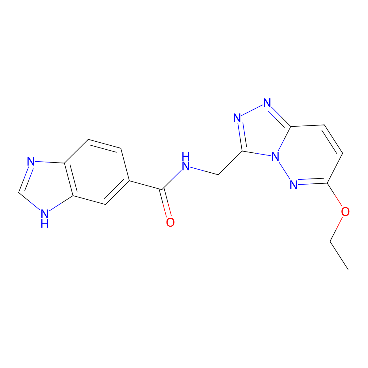 N-((6-ethoxy-[1,2,4]triazolo[4,3-b]pyridazin-3-yl)methyl)-1H-benzo[d]imidazole-5-carboxamide molecular structure, CAS 2034372-11-5