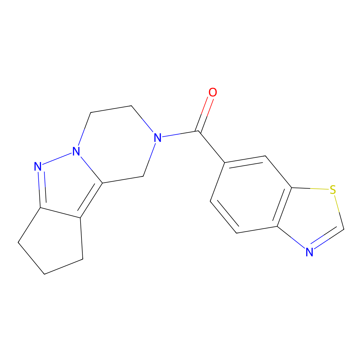 benzo[d]thiazol-6-yl(3,4,8,9-tetrahydro-1H-cyclopenta[3,4]pyrazolo[1,5-a]pyrazin-2(7H)-yl)methanone molecular structure, CAS 2034372-14-8