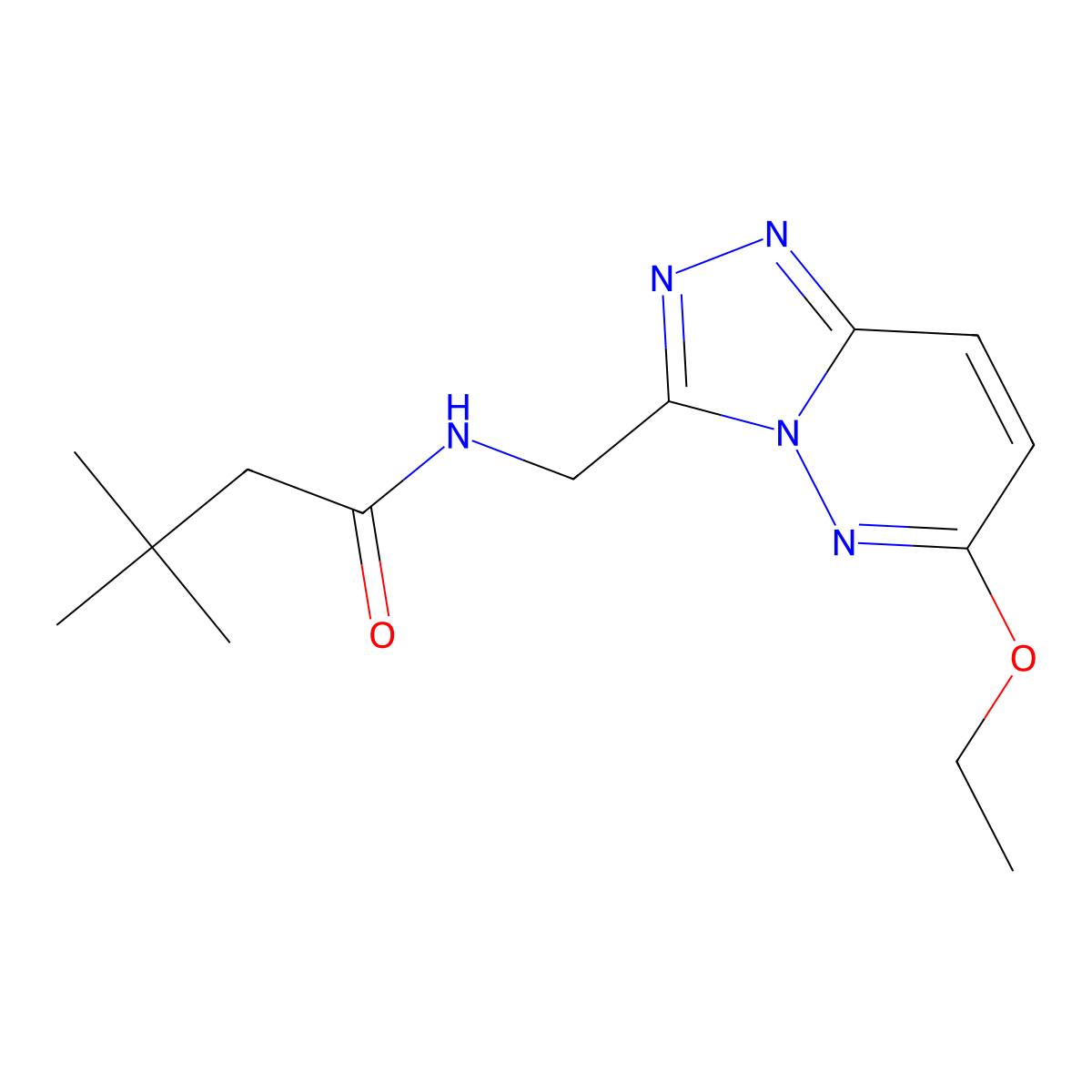 N-({6-ethoxy-[1,2,4]triazolo[4,3-b]pyridazin-3-yl}methyl)-3,3-dimethylbutanamide molecular structure, CAS 2034372-16-0
