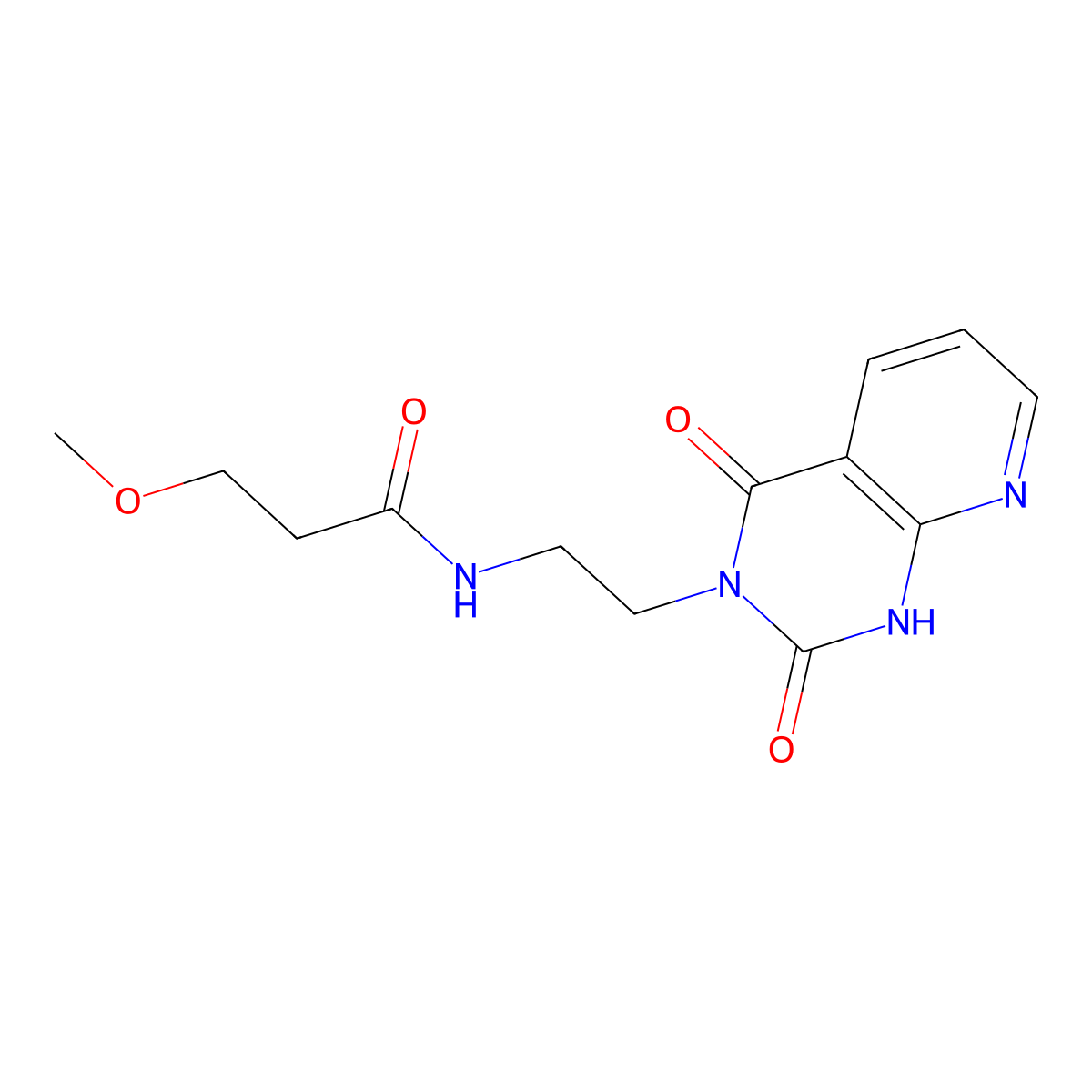 N-(2-(2,4-dioxo-1,2-dihydropyrido[2,3-d]pyrimidin-3(4H)-yl)ethyl)-3-methoxypropanamide molecular structure, CAS 2034372-24-0