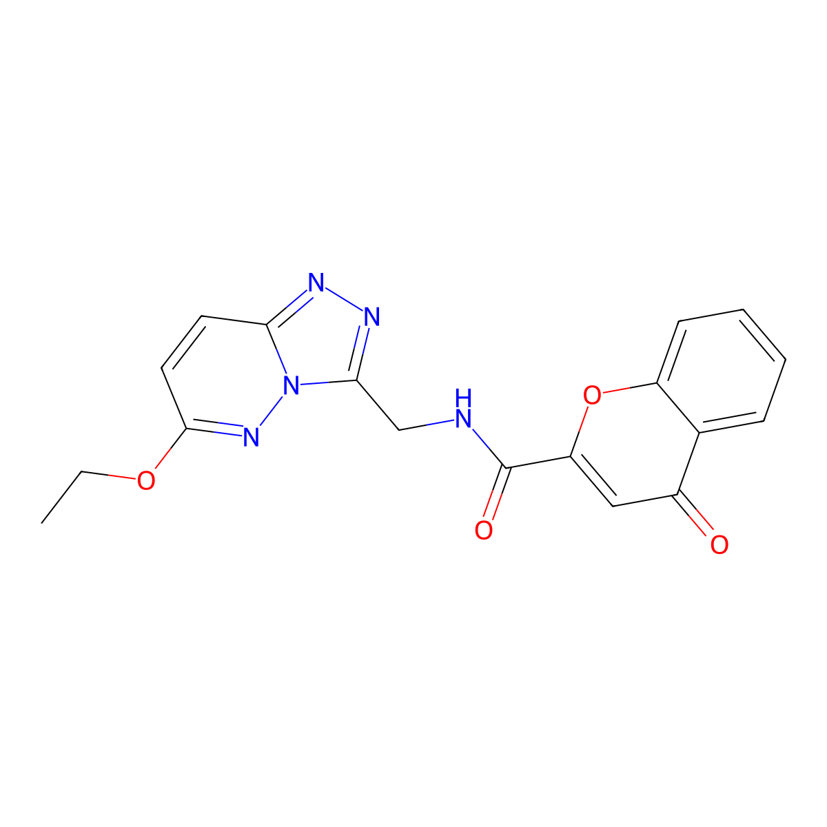 N-({6-ethoxy-[1,2,4]triazolo[4,3-b]pyridazin-3-yl}methyl)-4-oxo-4H-chromene-2-carboxamide molecular structure, CAS 2034372-41-1