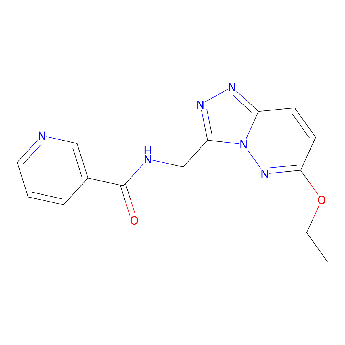 N-((6-ethoxy-[1,2,4]triazolo[4,3-b]pyridazin-3-yl)methyl)nicotinamide molecular structure, CAS 2034372-48-8