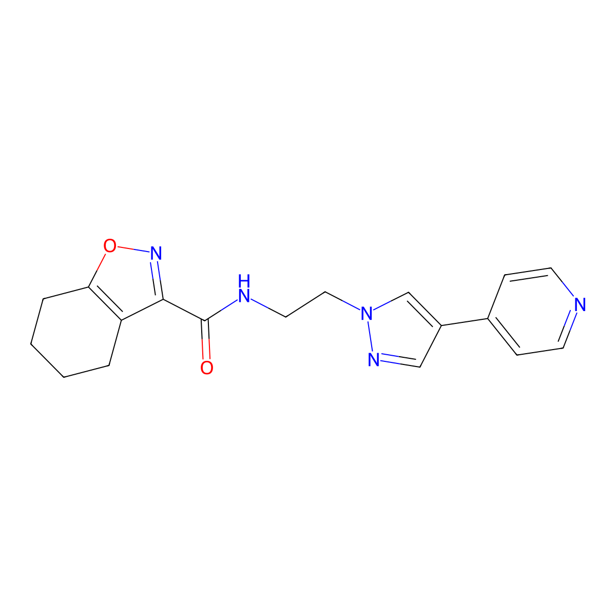 N-{2-[4-(pyridin-4-yl)-1H-pyrazol-1-yl]ethyl}-4,5,6,7-tetrahydro-1,2-benzoxazole-3-carboxamide molecular structure, CAS 2034372-50-2