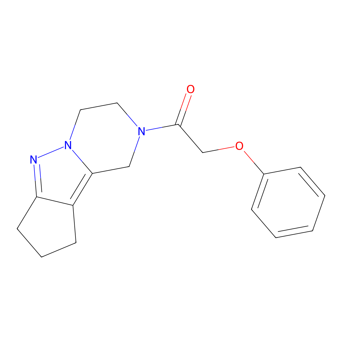 2-Phenoxy-1-{7,8,11-triazatricyclo[6.4.0.0^{2,6}]dodeca-1,6-dien-11-yl}ethan-1-one molecular structure, CAS 2034372-51-3