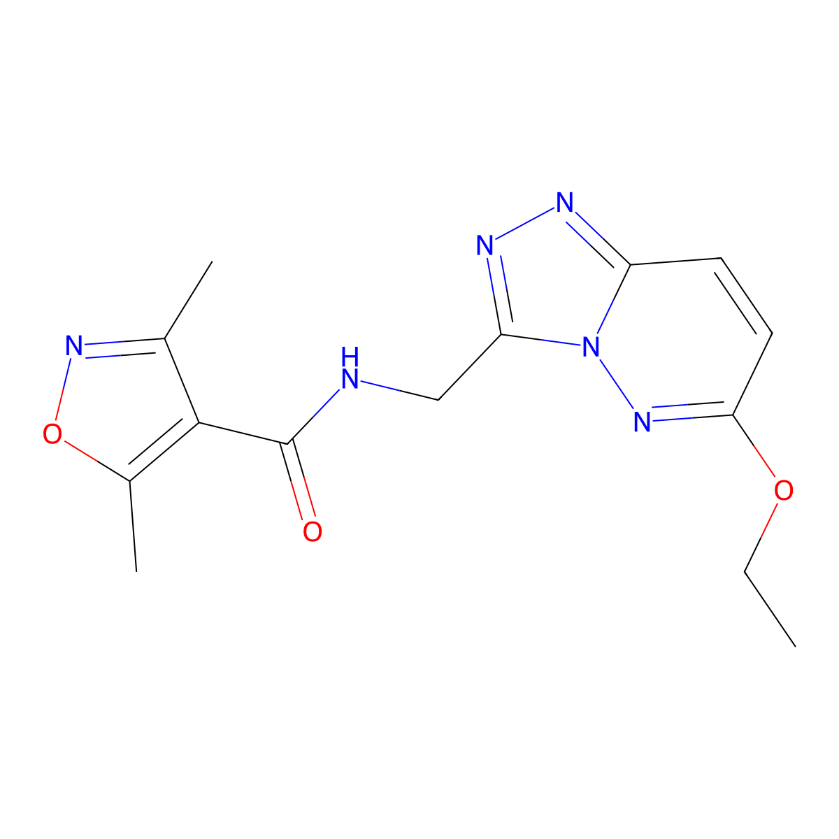 N-((6-ethoxy-[1,2,4]triazolo[4,3-b]pyridazin-3-yl)methyl)-3,5-dimethylisoxazole-4-carboxamide molecular structure, CAS 2034372-81-9