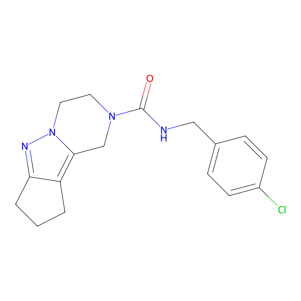N-[(4-chlorophenyl)methyl]-7,8,11-triazatricyclo[6.4.0.0^{2,6}]dodeca-1,6-diene-11-carboxamide molecular structure, CAS 2034372-84-2