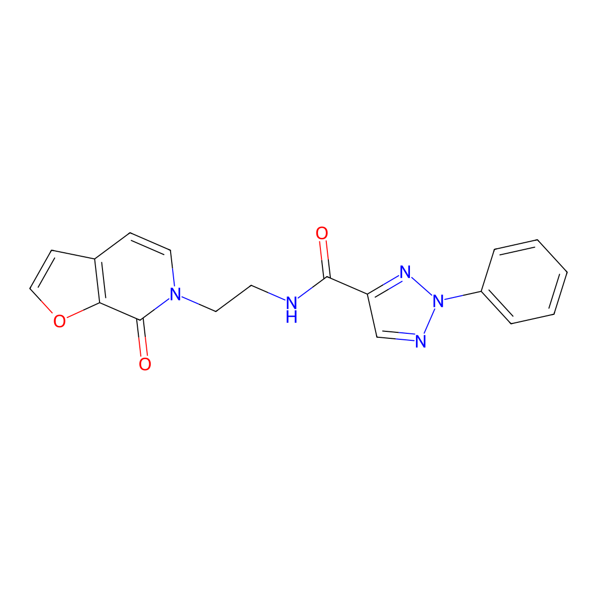 N-(2-{7-oxo-6H,7H-furo[2,3-c]pyridin-6-yl}ethyl)-2-phenyl-2H-1,2,3-triazole-4-carboxamide molecular structure, CAS 2034373-86-7