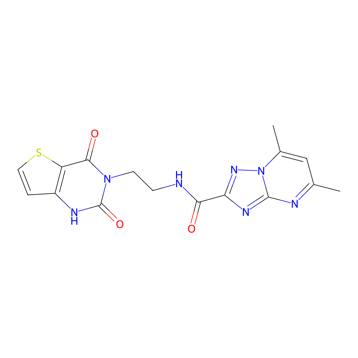 N-(2-(2,4-dioxo-1,2-dihydrothieno[3,2-d]pyrimidin-3(4H)-yl)ethyl)-5,7-dimethyl-[1,2,4]triazolo[1,5-a]pyrimidine-2-carboxamide molecular structure, CAS 2034374-08-6
