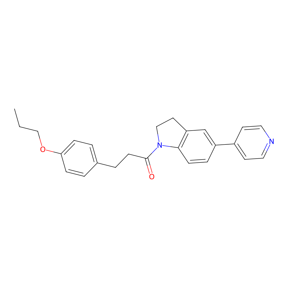 3-(4-Propoxyphenyl)-1-(5-(pyridin-4-yl)indolin-1-yl)propan-1-one molecular structure, CAS 2034374-48-4