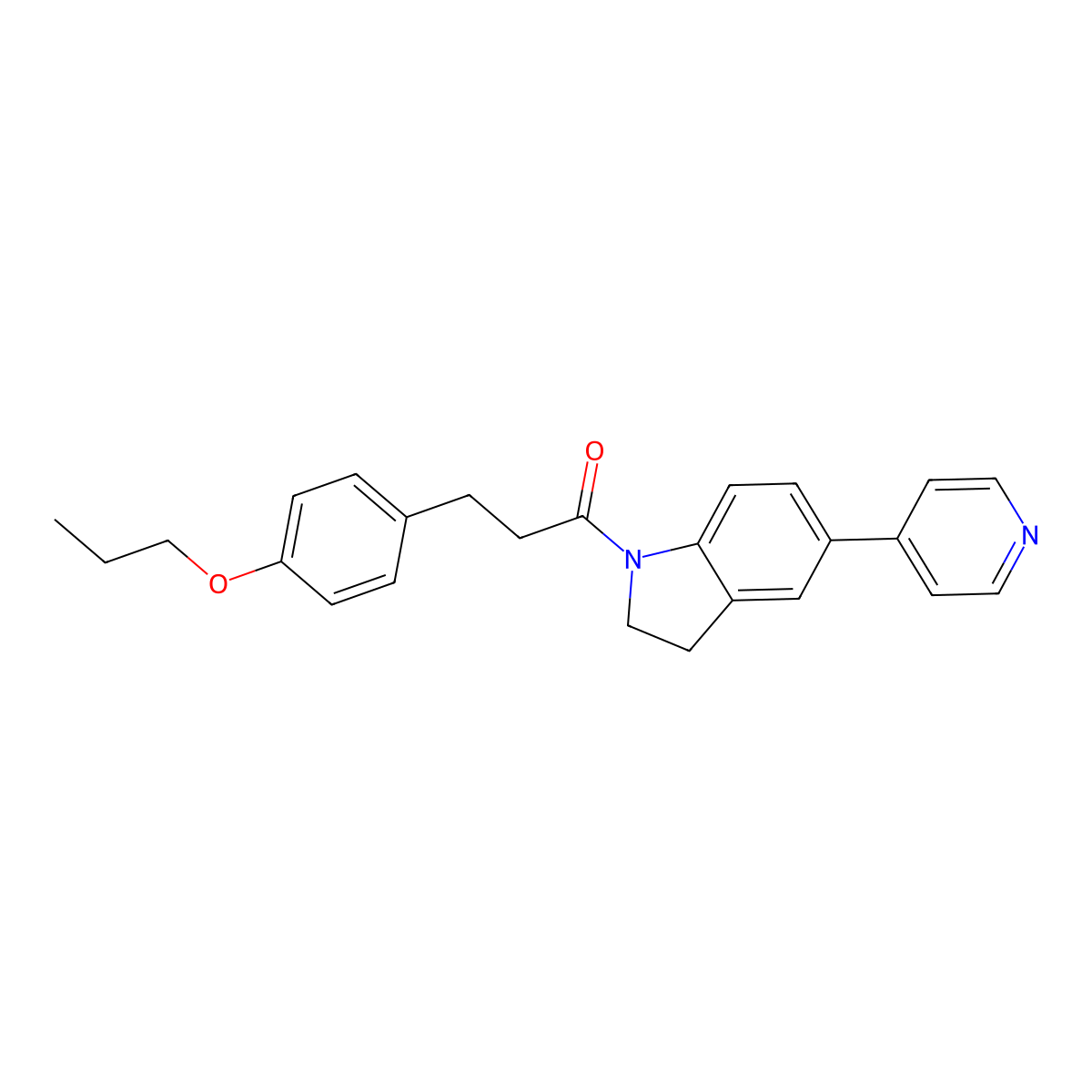 3-(4-Propoxyphenyl)-1-(5-(pyridin-4-yl)indolin-1-yl)propan-1-one molecular structure, CAS 2034374-48-4