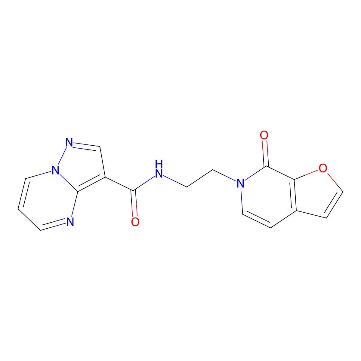 N-(2-(7-oxofuro[2,3-c]pyridin-6(7H)-yl)ethyl)pyrazolo[1,5-a]pyrimidine-3-carboxamide molecular structure, CAS 2034374-79-1