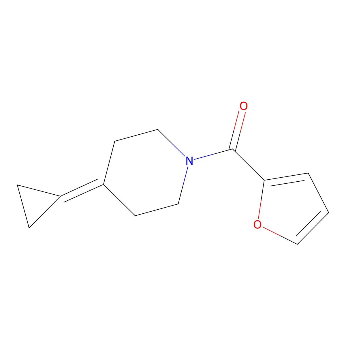 (4-Cyclopropylidenepiperidin-1-yl)(furan-2-yl)methanone molecular structure, CAS 2034374-94-0